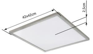 GLOBO 41563-24N SAPANA stropné svietidlo LED 24W/2300lm 3000K IP44 matný nikel, biela