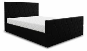 Manželská posteľ 160 cm Alex (čierna) (s roštom a úložným priestorom). Vlastná spoľahlivá doprava až k Vám domov. 1046775