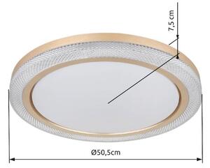 GLOBO 41372-24 BOLLY stropné svietidlo D505mm LED 20W/1100lm 2700-6500K biela, zlatá, diaľkový ovládač