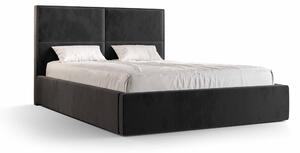 Manželská posteľ 160 cm Alfonso (čierna) (s roštom a úložným priestorom). Vlastná spoľahlivá doprava až k Vám domov. 1046798