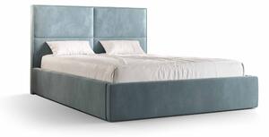 Manželská posteľ 140 cm Alfonso (modrá) (s roštom a úložným priestorom). Vlastná spoľahlivá doprava až k Vám domov. 1046792