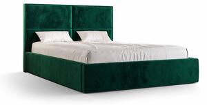 Manželská posteľ 180 cm Alfonso (tmavozelená) (s roštom a úložným priestorom). Vlastná spoľahlivá doprava až k Vám domov. 1046811