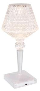 GLOBO 28070 GIXI stolná lampička V260mm LED 1,5W/50lm 2700+4000+6500K efekt číreho krištáľu, vrátane batérie 800 mAh 3,7V, USB kábel