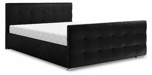 Manželská posteľ 140 cm Billie (čierna) (s roštom a úložným priestorom). Vlastná spoľahlivá doprava až k Vám domov. 1046814