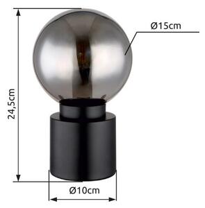 GLOBO 21003BB MARKA stolná lampička V245mm 1xE14 matná čierna, dymová