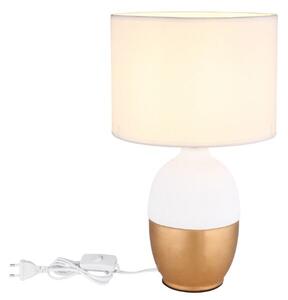 GLOBO 21627W VALENTINO stolná lampička V430mm 1xE14 zlatá, biela