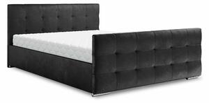 Manželská posteľ 140 cm Billie (čierna) (s roštom a úložným priestorom). Vlastná spoľahlivá doprava až k Vám domov. 1046815