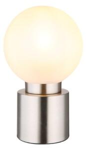 GLOBO 21003N MARKA stolná lampička V245mm 1xE14 matný nikel, biela
