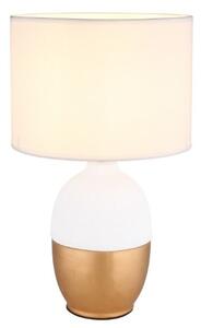 GLOBO 21627W VALENTINO stolná lampička V430mm 1xE14 zlatá, biela