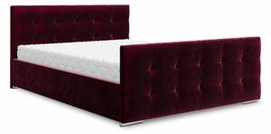 Manželská posteľ 180 cm Billie (bordová) (s roštom a úložným priestorom). Vlastná spoľahlivá doprava až k Vám domov. 1046837