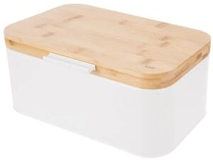 Whiteline Chlebovka 30 × 19,5 × 14,5 cm, plechová, biela ORION 152465