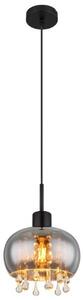 GLOBO 15839H CORRY závesné svietidlo D210mm 1xE27 matná čierna, dymová