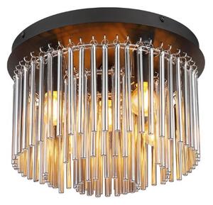 GLOBO 15698D GORLEY stropné svietidlo D320mm 5xE14 matná čierna, dymová