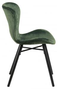 BATILDA VELVET BLACK stolička Zelená