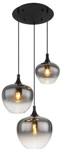 GLOBO 15548-3H MAXY závesné svietidlo D480mm 3xE27 matná čierna, dymová