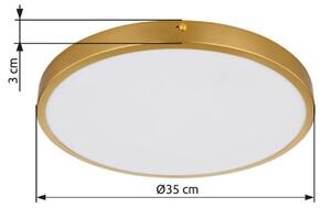 GLOBO 12381-22 TIBEY stropné svietidlo D350mm LED 22W/1800lm 3000K matná mosadz