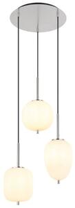 GLOBO 15345-3NO BLACKY I závesné svietidlo D460mm 3xE14 matný nikel, biela