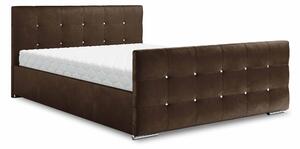 Manželská posteľ 140 cm Darrin (hnedá) (s roštom a úložným priestorom). Vlastná spoľahlivá doprava až k Vám domov. 1046875