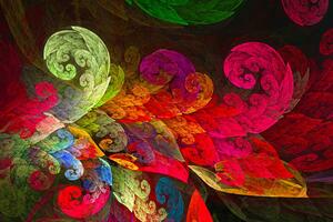 Tapeta abstraktné pastelové listy