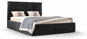 Manželská posteľ 140 cm Elna (čierna) (s roštom a úložným priestorom). Vlastná spoľahlivá doprava až k Vám domov. 1046895