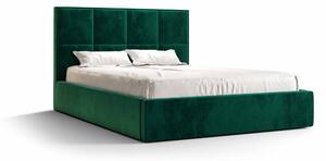 Manželská posteľ 180 cm Gino (tmavozelená) (s roštom a úložným priestorom). Vlastná spoľahlivá doprava až k Vám domov. 1046940