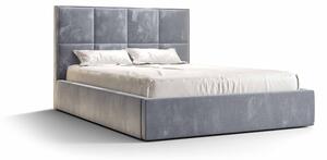Manželská posteľ 140 cm Gino (svetlomodrá) (s roštom a úložným priestorom). Vlastná spoľahlivá doprava až k Vám domov. 1046922