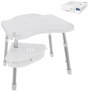 Shelf Nastaviteľná stolička s poličkou, biela ORION 810926