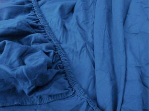 Jersey prostěradlo EXCLUSIVE tmavě modré 160 x 200 cm