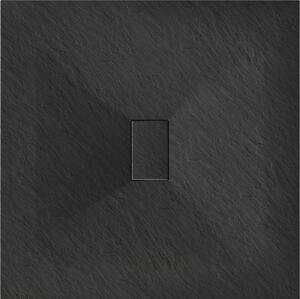 Mexen Hugo, SMC štvorcová sprchová vanička 100 x 100 cm, čierna matná, 42701010