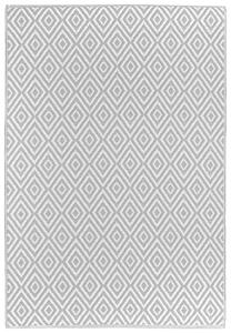 VONKAJŠÍ KOBEREC, 90/150 cm, sivá, biela Boxxx - Koberce