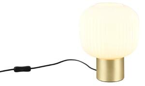 TRIO 519800108 DIVA stolná lampička V260mm 1xE27 mosadz matná, biela
