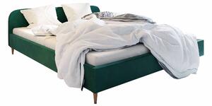 Manželská posteľ 140 cm Lon (tmavotyrkysová) (bez roštu a úložného priestoru). Vlastná spoľahlivá doprava až k Vám domov. 1047037
