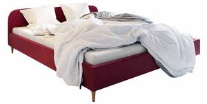 Manželská posteľ 140 cm Lon (bordová) (bez roštu a úložného priestoru). Vlastná spoľahlivá doprava až k Vám domov. 1047036