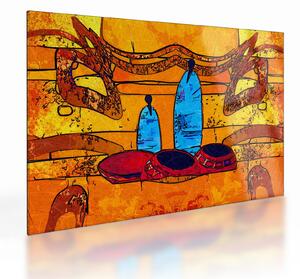 Sklenený obraz - Staroveká maľba (70x50 cm)