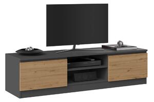 TP Living TV stolík Malwa 140 cm antracit/dub artisan