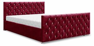 Manželská posteľ 160 cm Quintin (bordová) (s roštom a úložným priestorom). Vlastná spoľahlivá doprava až k Vám domov. 1047139