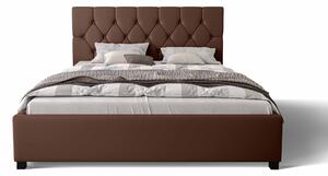 Manželská posteľ 160 cm Sylvie (hnedá) (s roštom a úložným priestorom). Vlastná spoľahlivá doprava až k Vám domov. 1047156