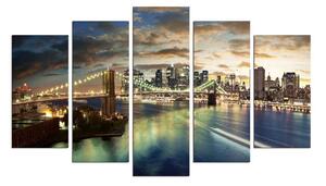 Hanah Home Viacdielny obraz Bridge NYC 110x60 cm