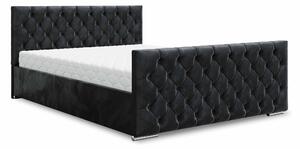 Manželská posteľ 140 cm Velva (čierna) (s roštom a úložným priestorom). Vlastná spoľahlivá doprava až k Vám domov. 1047164