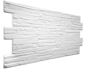 3D PVC obkladový panel 98 x 50 cm - White Stone Slate