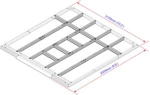 Podlahové profily pre domčeky 9,7 m² DURAMAX 57212