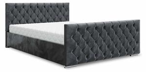Manželská posteľ 160 cm Velva (čierna) (s roštom a úložným priestorom). Vlastná spoľahlivá doprava až k Vám domov. 1047174