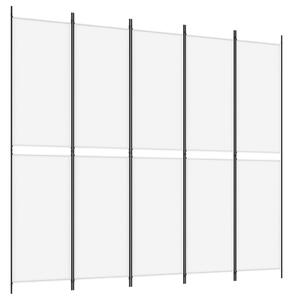 5-panelový paraván biely 250x220 cm látkový