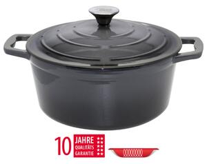 Hrniec s pokrievkou Ø 26 cm, liatinový, sivý ELO 33626
