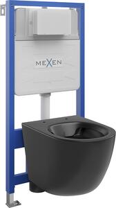 Mexen Fenix Slim, podomietkový modul a závesné WC Lena, čierna matná, 6103322XX85