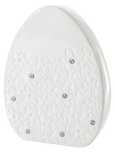 Veľkonočná dekorácia EGG 4 biela / strieborná (2 ks)