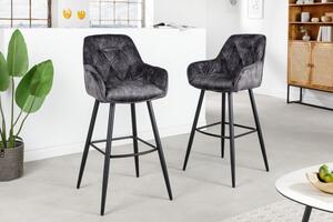 Barová stolička Milano grey velvet