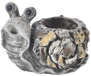 Ebi Kvetináč slimák 30 x 23 x 23 cm, keramika, vzhľad kameňa INDECOR X14121