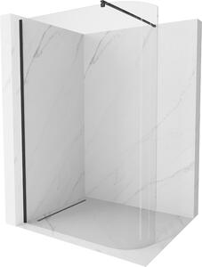 Mexen Kioto, zaoblená sprchová zástena 110 x 200 cm, 8mm číre sklo, čierny profil, 800-110-101-70-06