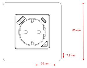 Immax NEO 07801L - Inteligentná zásuvka 16A/230V + USB-A + USB-C Tuya SCHUKO